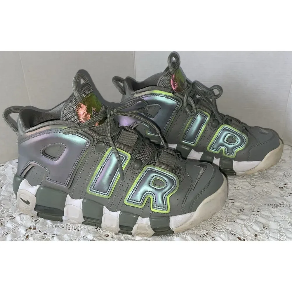 NIKE AIR MAX MORE UPTEMPO IRIDESCENT 917593-001 WOMEN'S Size 8.5 Green